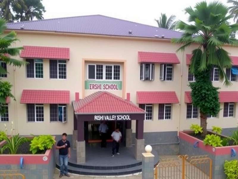 Rishi Valley School Campus - traditional buildings amidst greenery