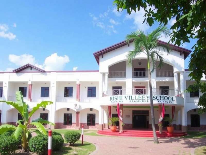 Student group activity in nature at Rishi Valley